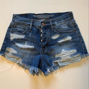 American Eagle - high rise denim shorts